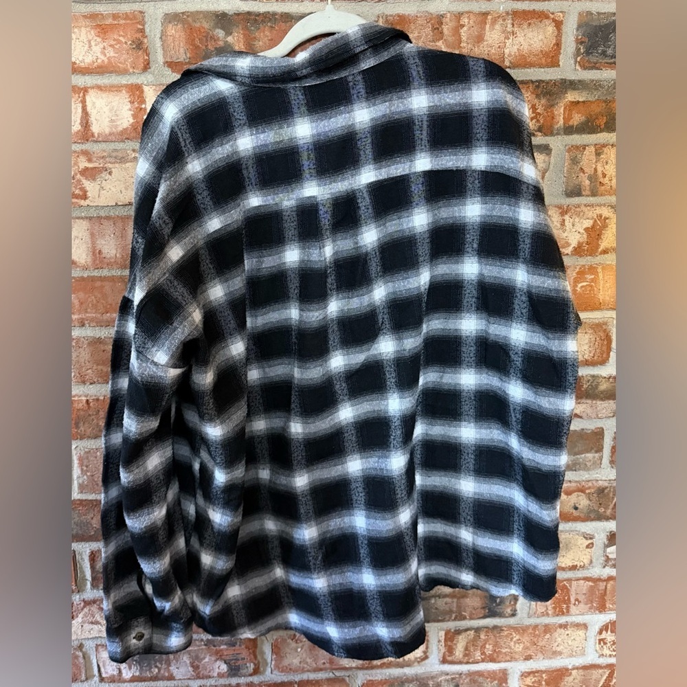 Pink Lily x Darylann Denner Black and White Plaid Button Down Shirt - Picture 4 of 8